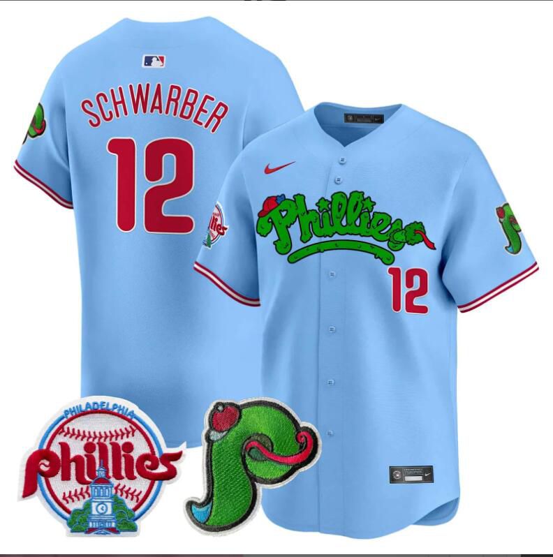 Men Philadelphia Phillies #12 Schwarber blue Limited 2024 MLB Nike jersey